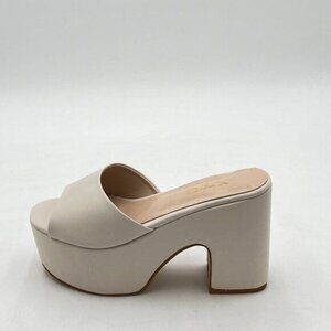 XYD Women Open Round Toe Slip On Platform Slide Sandals High Chunky Block Heel